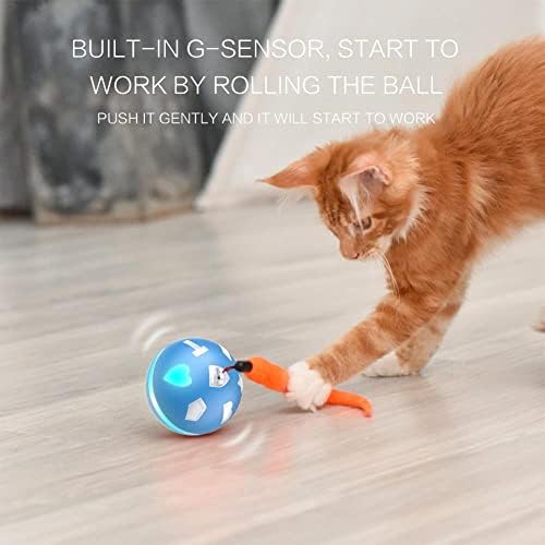 OALLK LED kedi köpek ışık topu Teaser USB şarj Pet elektrikli otomatik flaş haddeleme oyun oyuncak Pet malzemeleri