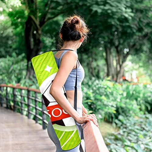 Yeşil Futbol Topu Futbol Yoga Mat Taşıyıcı Çanta Omuz Askısı ile Yoga Mat Çantası Spor Çanta Plaj Çantası
