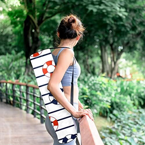 Cankurtaranlar Şamandıra Deniz Çizgili Yoga Mat Taşıma Çantası Omuz Askısı ile Yoga Mat Çantası spor çanta Plaj Çantası