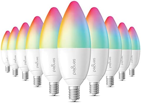 Sengled Zigbee Akıllı Şamdan Ampuller, Hub Gerekli, Kısılabilir Çok Renkli E12 LED mum ışığı ampulü Alexa Echo(4.Nesil),