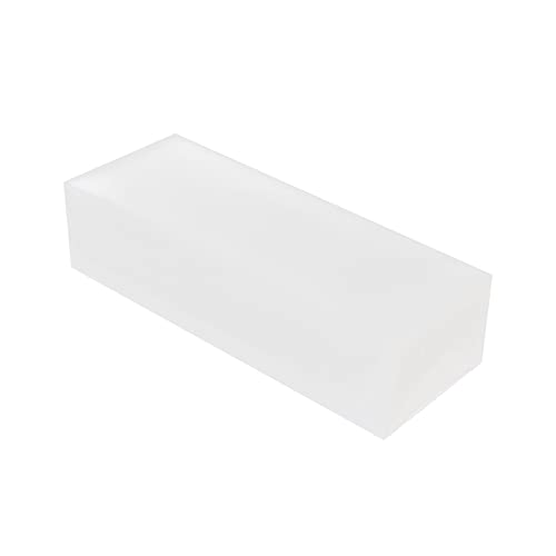 HDPE Levha Beyaz Polietilen Plastik Levhalar 2 Kalın x 8 Uzunluk x 3 Genişlik Yüksek Yoğunluklu Dikdörtgen Katı Blok