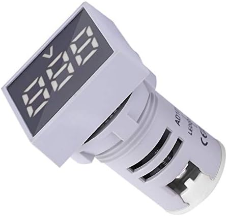 Fafeıcy LED gösterge ışığı Mini dijital LED ekran voltmetre kare sinyal lambası plastik AC20-500V (beyaz), voltmetre