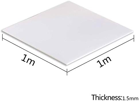 ALREMO HUANGXING - Silikon Kauçuk Levha Beyaz, iyi Yalıtımlı (Boyut:1000mm X 1000mm),Kalınlık:0,5 mm (Boyut : Kalınlık:1,5