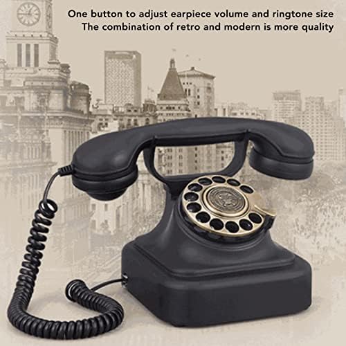Vintage Telefon, Eski Moda Kablolu Sabit Hat, Ahizeli Klasik Avrupa Retro Telefon, Ev Ofis Cafe Bar için Antika Sabit