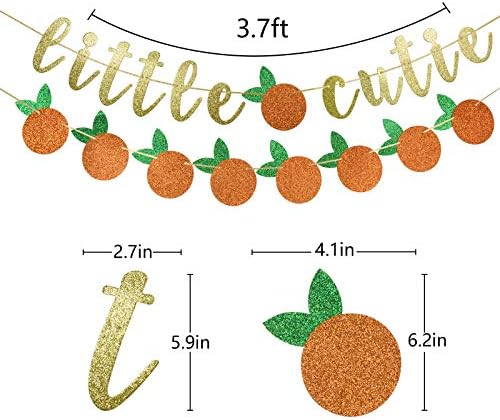 Küçük Tatlı ve Turuncu Clementine Meyve Bebek Duş Afiş, Turuncu Clementine Parti, Mandalina Tema, Küçük Tatlı Tema