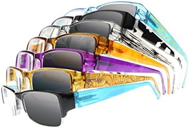 Şık Yarım Jant Renkli Geçiş okuma gözlüğü Fotokromik UV400 Güneş gözlüğü Güneş Okuyucular