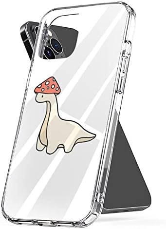 Telefon Kılıfı Basit Darbeye Dayanıklı Kırmızı Aksesuarlar ve Kapak Beyaz Mantar Şapka Brontosaurus Dinozor iPhone